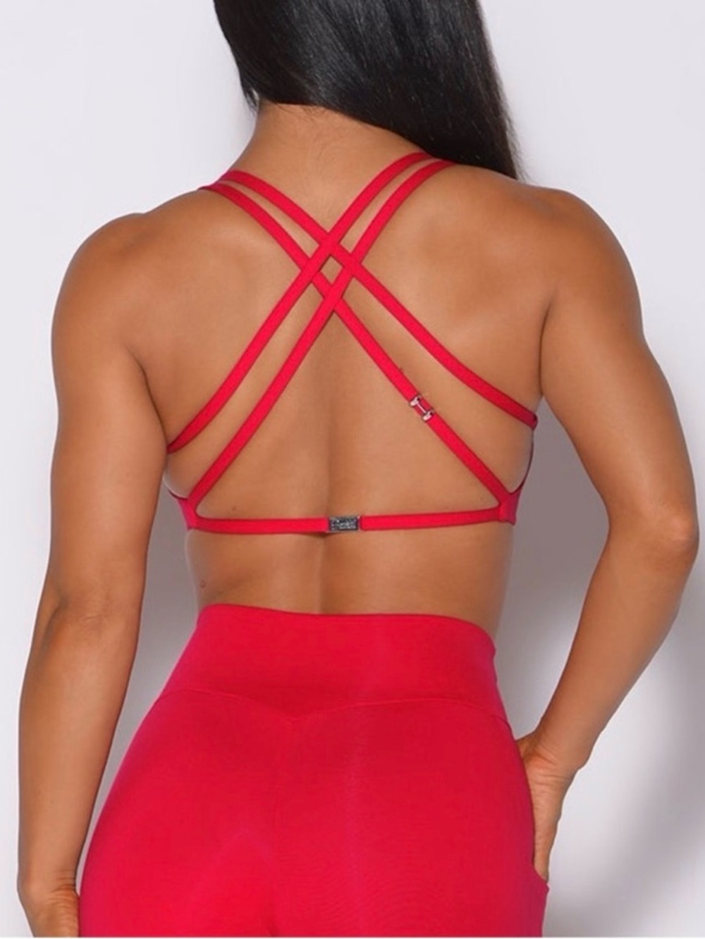 Bombshell Sportswear Barbell Sports Bra — Red